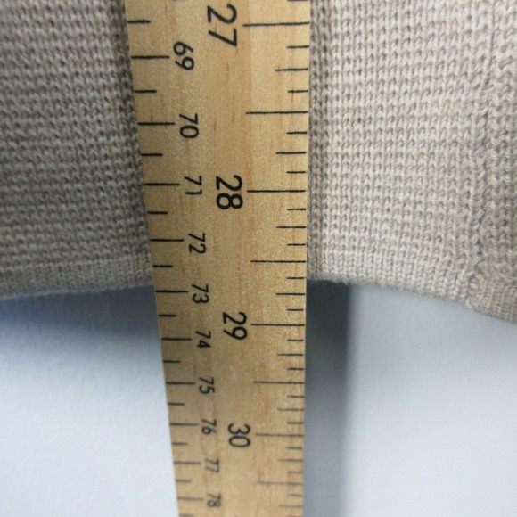 Talbots Knit Blazer Jacket Woman 3X Beige Striped Cotton Rayon Casual Chic 984 - Picture 6 of 8